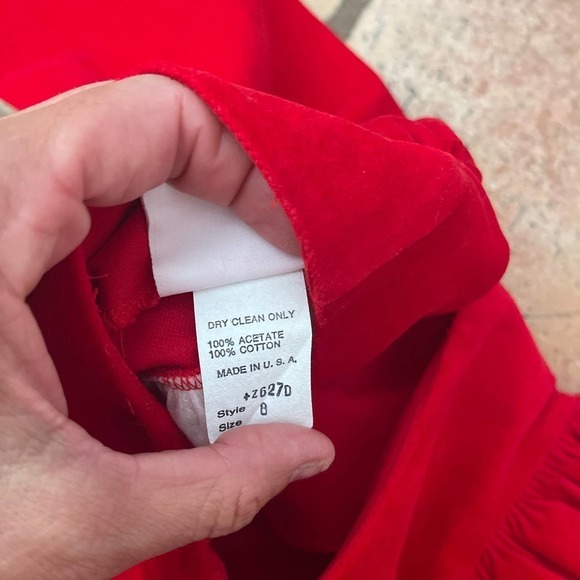 LANZ for girls velvet and plaid holiday dress - Picture 4 of 4